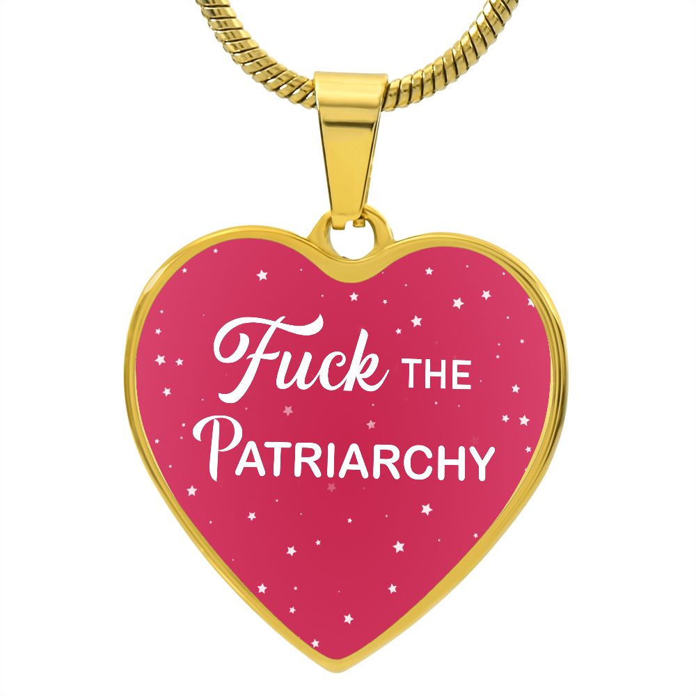 Fuck The Patriarchy Heart Necklace