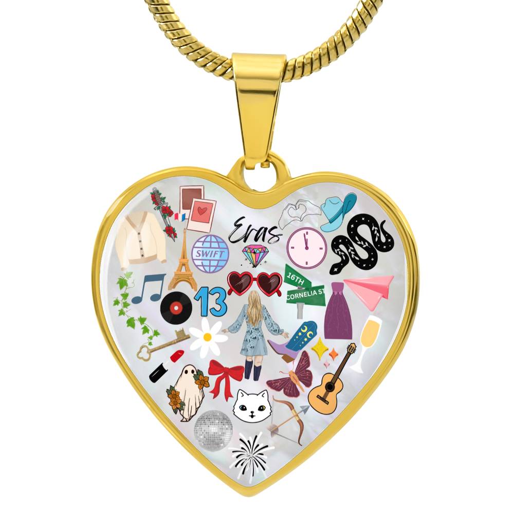 ERAS Heart Pendant Necklace, Gift for Her, Birthday, Holiday, Christmas, Election, Daughter, Girlfriend