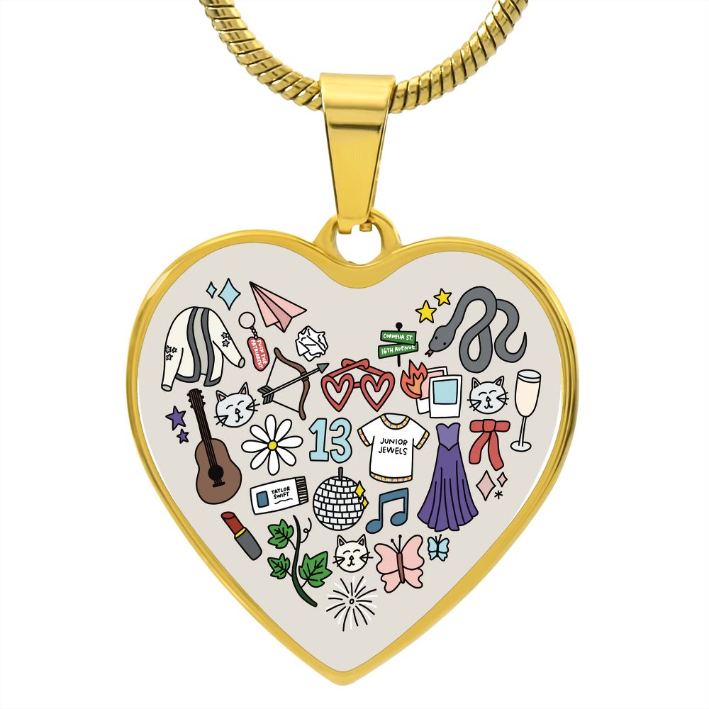 Swiftie Heart Pendant Necklace ERAS Tour