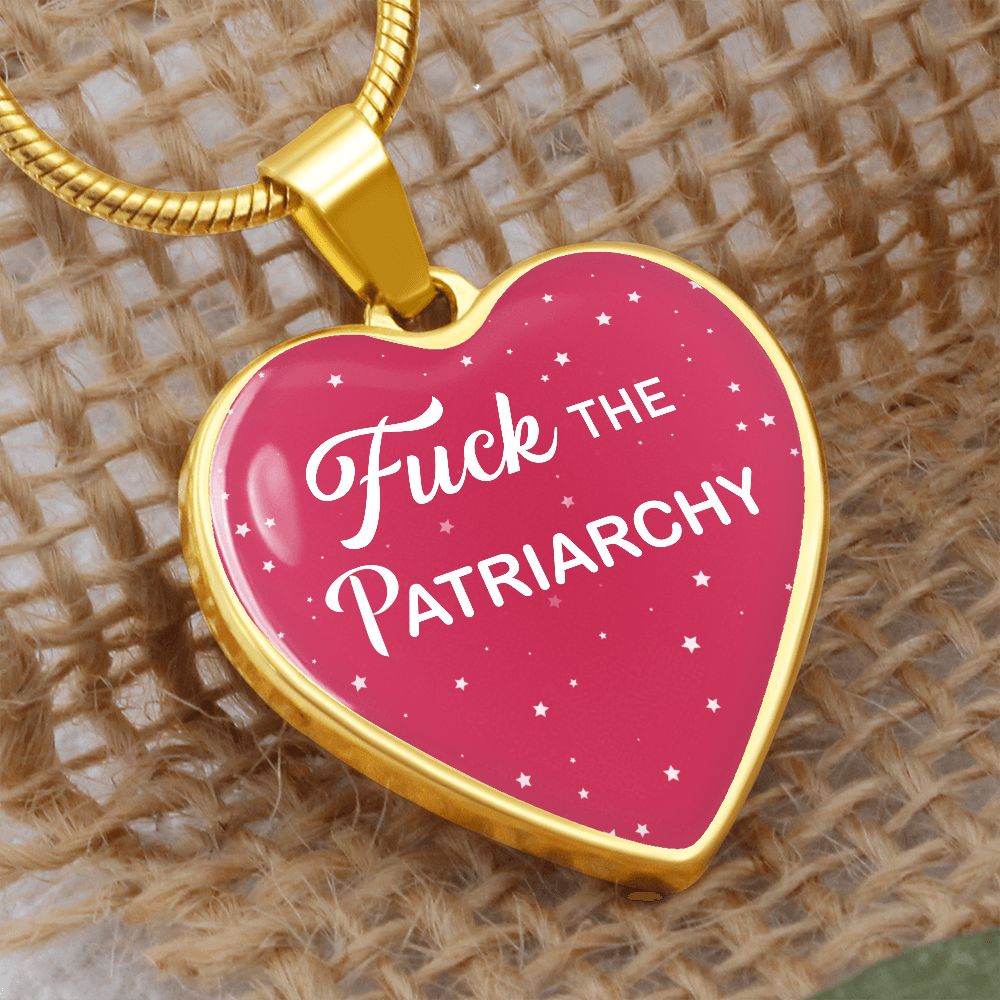 Fuck The Patriarchy Heart Necklace