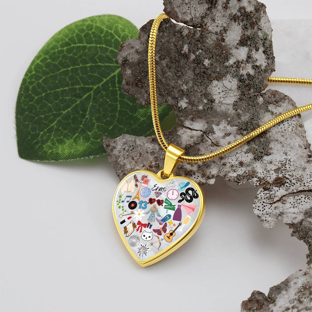 ERAS Heart Pendant Necklace, Gift for Her, Birthday, Holiday, Christmas, Election, Daughter, Girlfriend