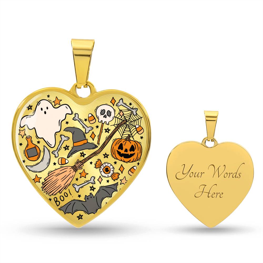 Love Halloween Heart Pendant