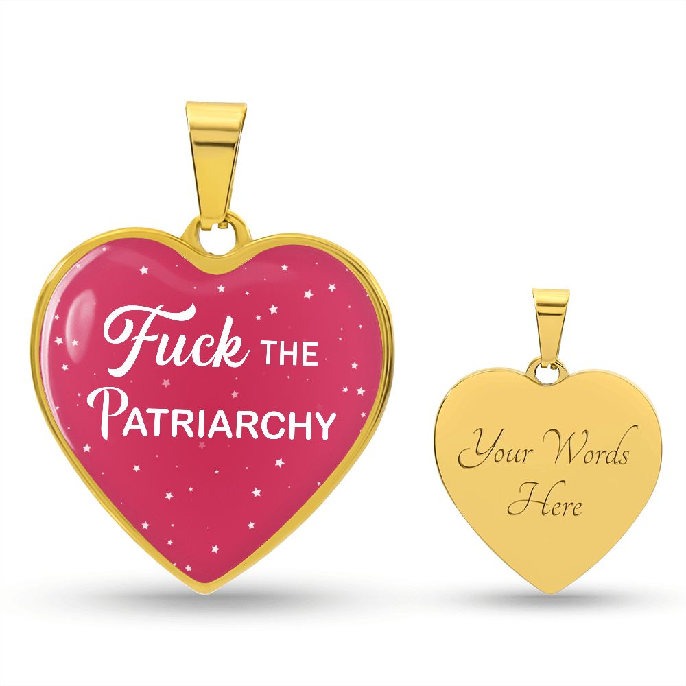 Fuck The Patriarchy Heart Necklace