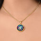 Hummingbird Stained Glass Pendant Necklace