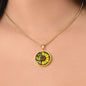 Sunflower & Butterflies Pendant Necklace
