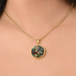 Dragonfly Circle Pendant Necklace