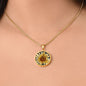 You Are My Sunshine Sunflower Pendant Necklace