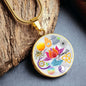 Personalized Namaste Circle Pendant Necklace