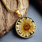 You Are My Sunshine Sunflower Pendant Necklace