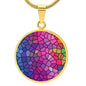 PRIDE LGBTQ+ Stained Glass Circle Pendant