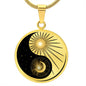 Ying Yang Sun Moon & Stars Pendant Necklace