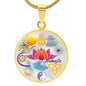 Personalized Namaste Circle Pendant Necklace