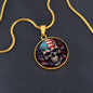 Skull & Flag Pendant Necklace
