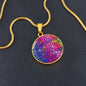 PRIDE LGBTQ+ Stained Glass Circle Pendant