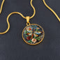 Dragonfly Circle Pendant Necklace