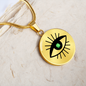 Emerald Color Evil Eye Pendant Necklace