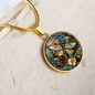 Dragonfly Circle Pendant Necklace