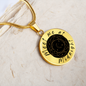 Meet Me At Midnight Circle Pendant