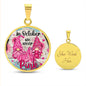 In October We Wear Pink Pendant Necklace