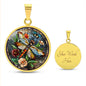 Dragonfly Circle Pendant Necklace