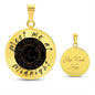 Meet Me At Midnight Circle Pendant