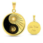 Ying Yang Sun Moon & Stars Pendant Necklace