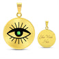 Emerald Color Evil Eye Pendant Necklace