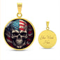 Skull & Flag Pendant Necklace