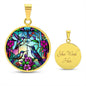 Hummingbird Stained Glass Pendant Necklace