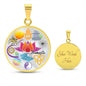 Personalized Namaste Circle Pendant Necklace