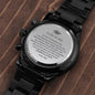 2024 Graduation Engraved Design Black Chronograph Watch From Dad