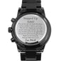 Personalized Stepped Up Dad Engraved Design Black Chronograph Watch