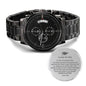 2024 Graduation Engraved Design Black Chronograph Watch From Dad