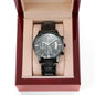 2024 Graduation Engraved Design Black Chronograph Watch From Dad