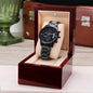 2024 Graduation Engraved Design Black Chronograph Watch From Mom & Dad