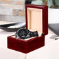 2024 Graduation Engraved Design Black Chronograph Watch From Dad