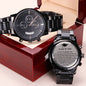 2024 Graduation Engraved Design Black Chronograph Watch From Dad