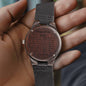 Personalized Stepped Up Dad Engraved Wooden Watch