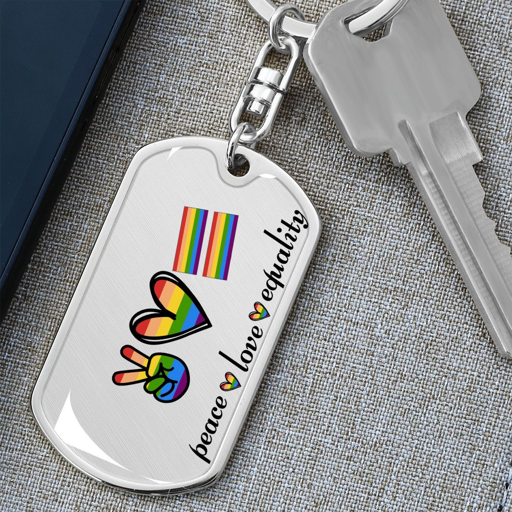 Peace Love Equality Key Chain