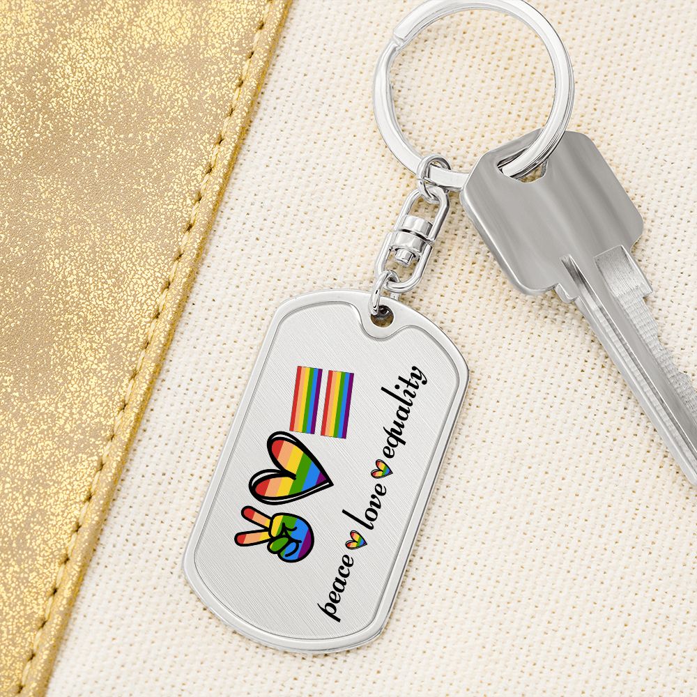Peace Love Equality Key Chain
