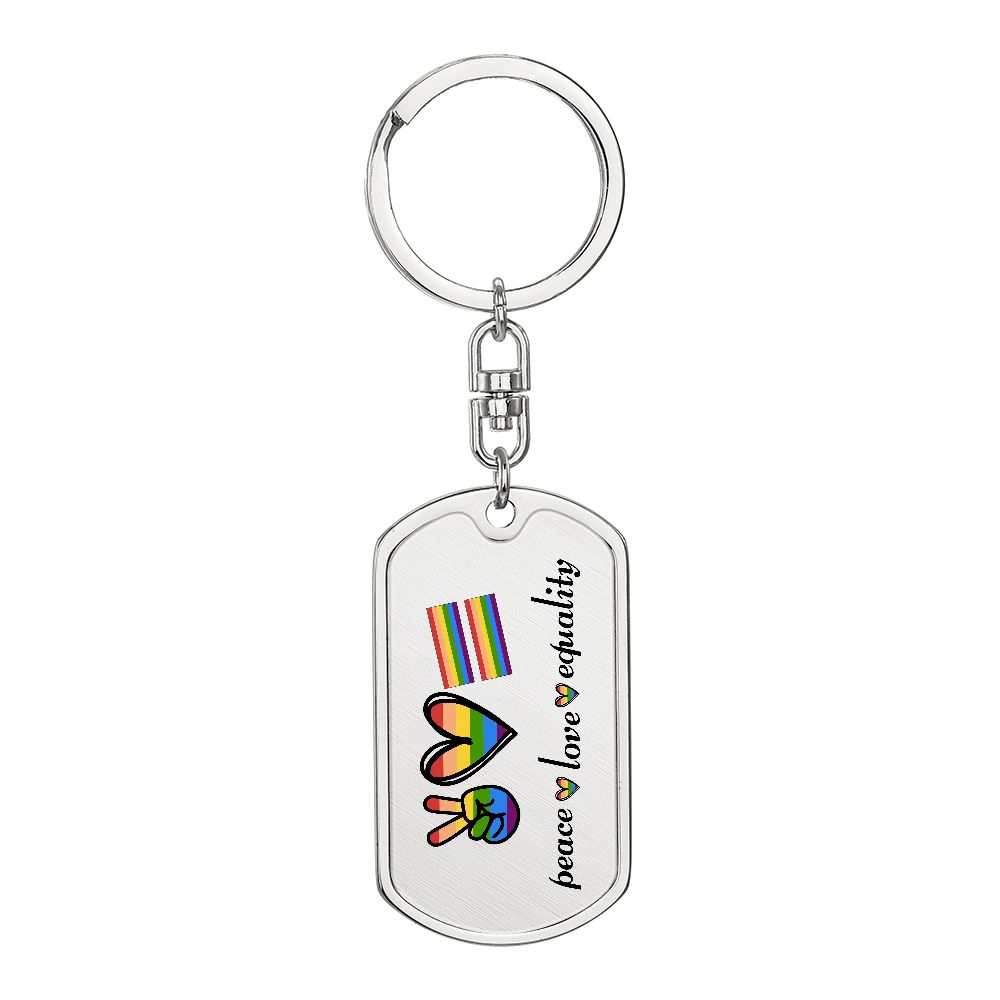Peace Love Equality Key Chain
