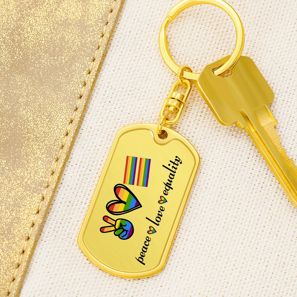Peace Love Equality Key Chain