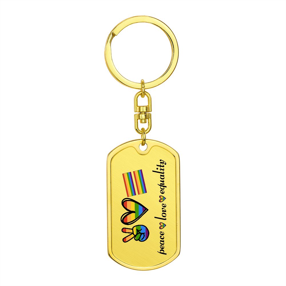 Peace Love Equality Key Chain
