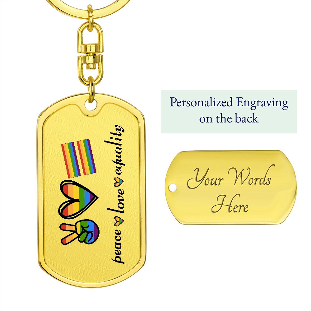 Peace Love Equality Key Chain