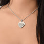 Personalized Jesus Engraved Heart Pendant Necklace