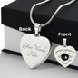 Spinning Out Waiting For Ya To Pull Me In Engraved Heart Pendant Necklace