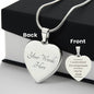 Harris Election 2024 Engraved Heart Necklace