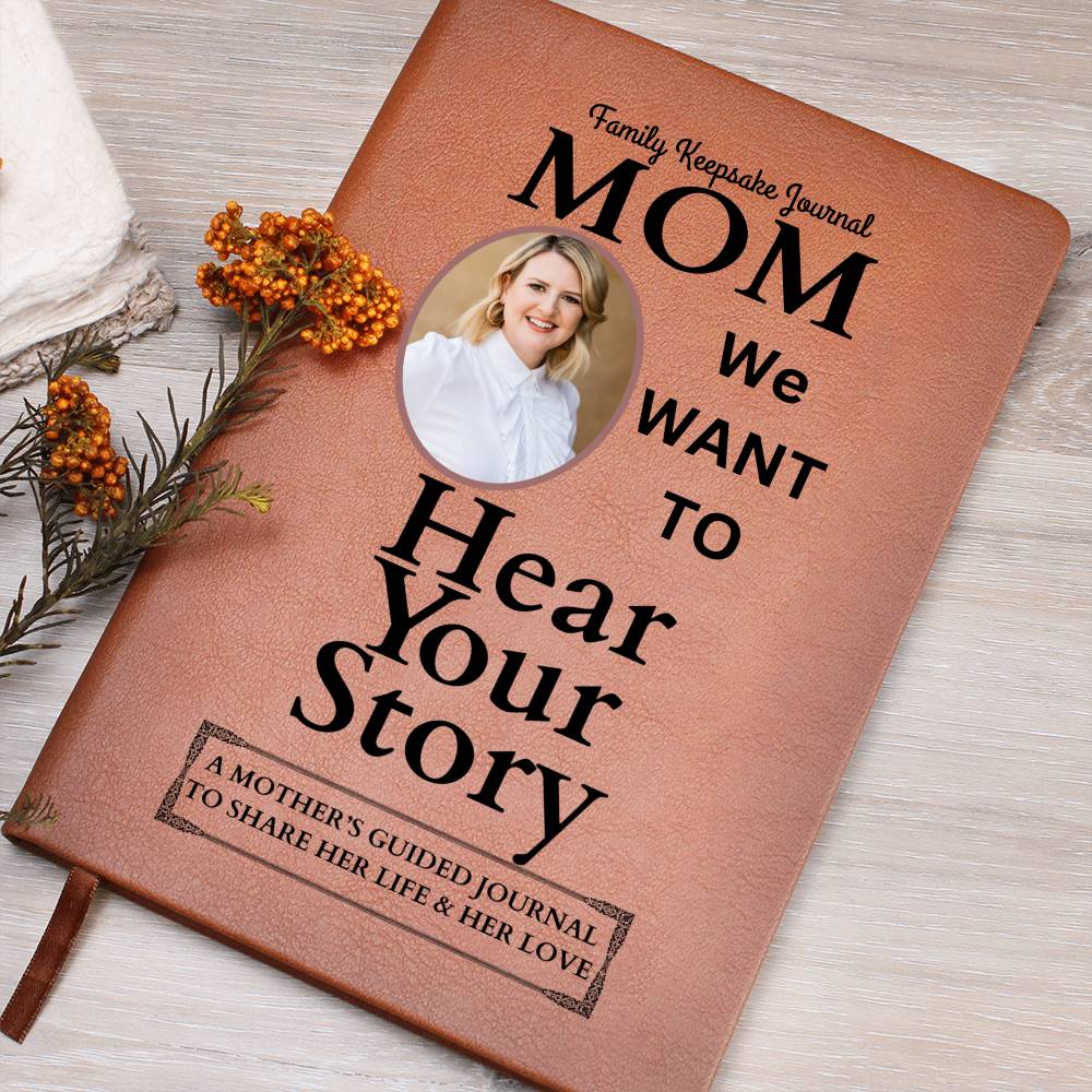 Personalized Photo MOM's Story Keepsake Leather Journal