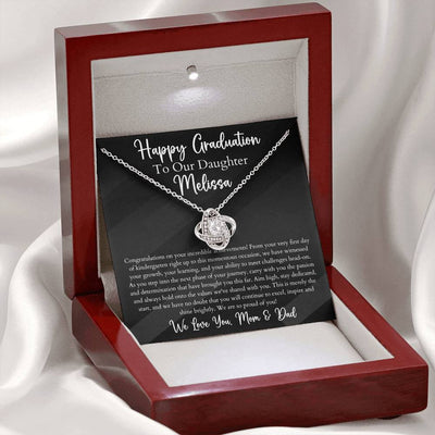 Personalized Graduation Love Knot Necklace