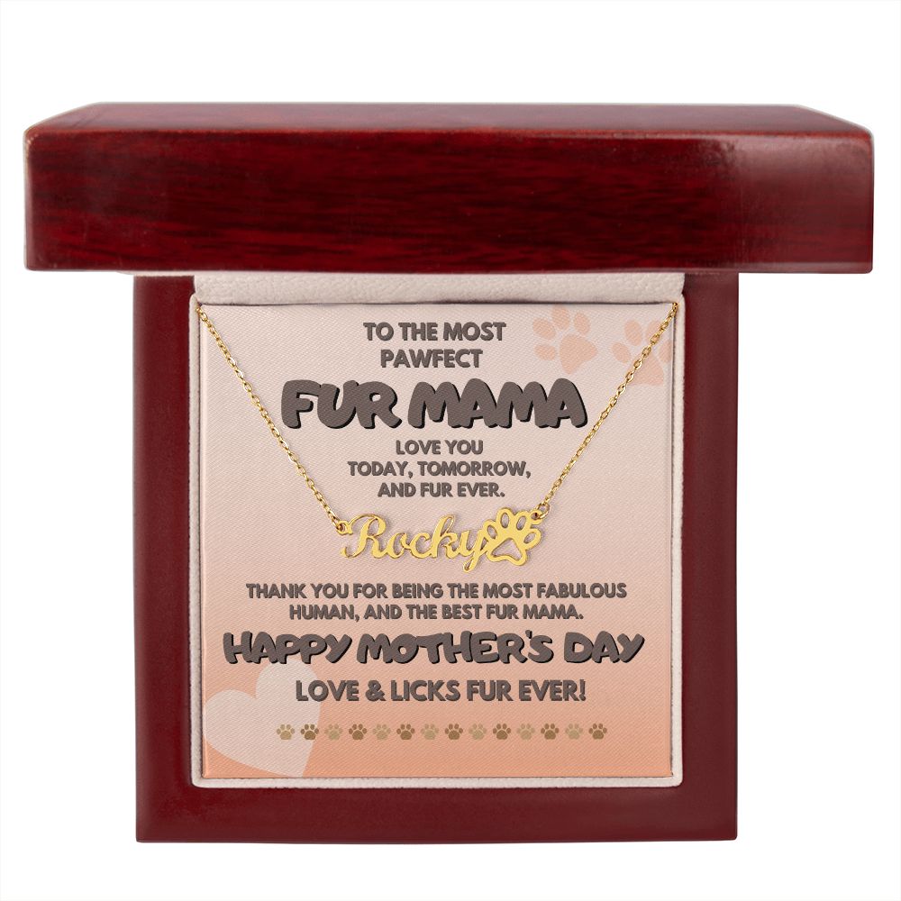 Fur Mama, Paw Name Necklace